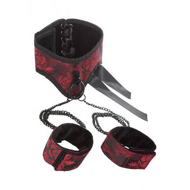 Halsband mit Handschellen - in Rot