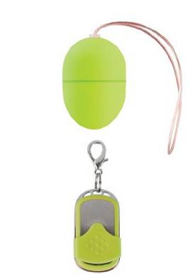 Shots Toys Vibrator-Ei mit 10 Geschwindigkeitsstufen. mit Fernbedienung. klein. grün.