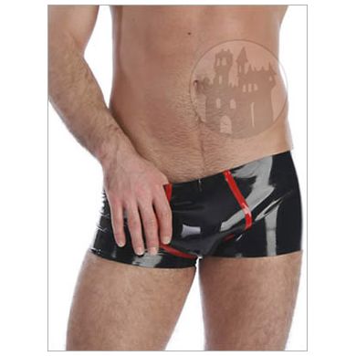 Latex Hipstershort m. Paspelstreifen