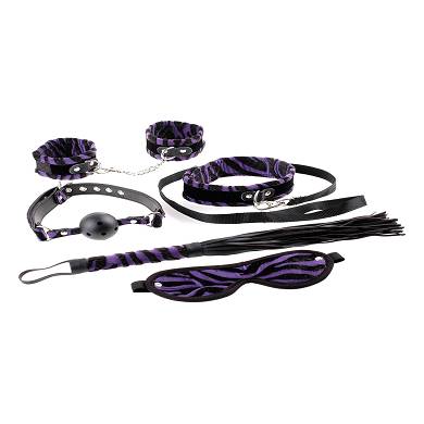 Bondage Geschirr-Set im Zebra Look