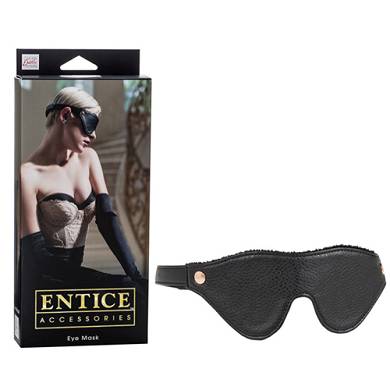 Entice - Augenbinde aus Kunstleder - in Schwarz