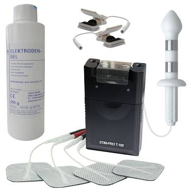 REIZSTROM - SET aus TENS Gerät, Analsonde, Estim Klammern, Kontaktgel 10013