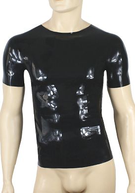 Herren Latex-Shirt schwarz