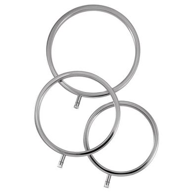 ELECTRASTIM - Solid Metal Cock Ring Set 3 Sizes