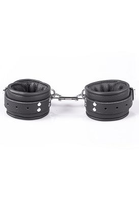 HardcoreDeLuxe Professional - Fussfesseln aus weichem Leder schwarz