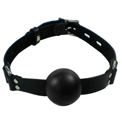 BON BDSM - Mundknebel mit Ø 45 mm Silikonball und Lederriemen