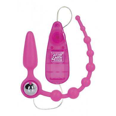 Doppel Vibrokette - 21 x 2,5 cm - in Pink