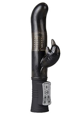 22 x 3 cm Perlenvibrator Shots Toys Dolphin Diver black
