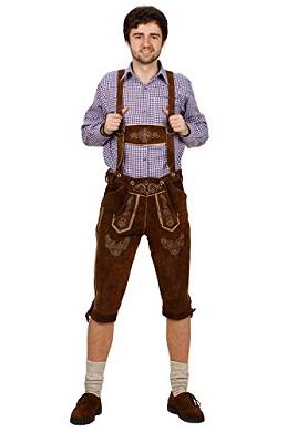 Kniebund Trachten Lederhose. super Passform. versch. Farben. 100% Echtleder