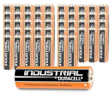 48 x DURACELL AA Mignon Alkaline LR06 Batterie MN1500 1,5V Industrial 48 Stk