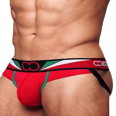 2Eros Vavoom Jockstrap Underwear Red/White