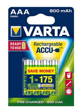 4x AKKU AAA Varta BATTERIE Accu Wiederaufladbar 800mAh für SIEMENS Gigaset