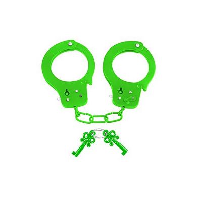 Neon by Pipedream Fun Cuffs - Metall Handschellen mit Schnellentriegelungstaste - grü