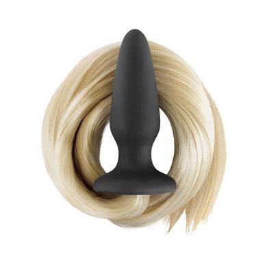 10 x 3,3 cm Filly Tails Palomino Buttplug mit Schwanz blond