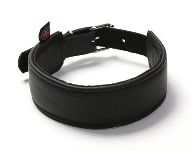 Leder Halsfessel - schwarz