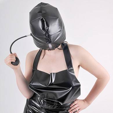 PVC Maske mit Atemschlauch - aufblasbar