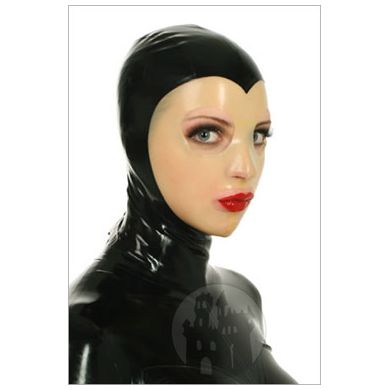 Latexmaske leicht m. farbigem Gesicht