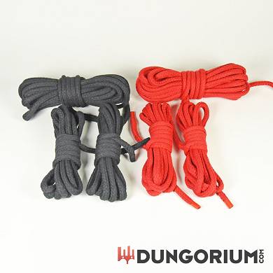 Starter-Seilset Baumwolle 8mm  rot/schwarz