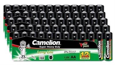 60 x CAMELION SUPER HEAVY DUTY 1,5V R06 /R6 AA Mignon BATTERIEN 1.5V 60 ZELLEN