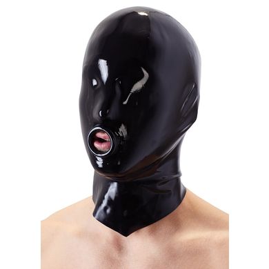 Latex-Kopfmaske schwarz