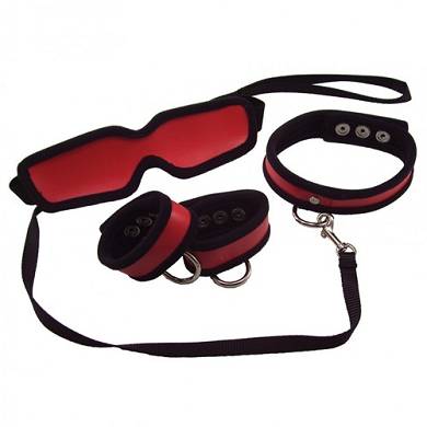 S&M 5PC Red Restraint Kit