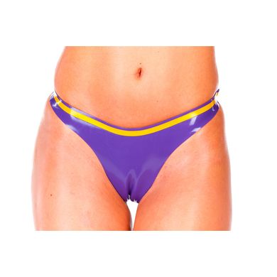 Latex G-String mit Kontraststreifen