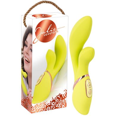 20 x 2 - 3,8 cm JLIE Silikonvibrator mit Klitorisreizer hellgrn