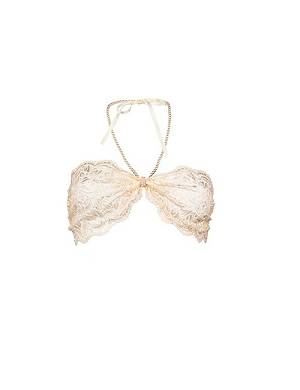 TOP Perlen-BH - wandelbar zum Bandeau-Top (A/B Cups) creme