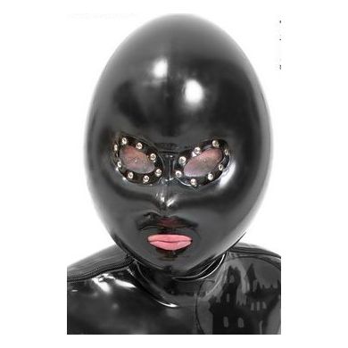 Latex Maske mit Plastik-Augen und Mundöffnung