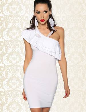 Voilant-Kleid - wei