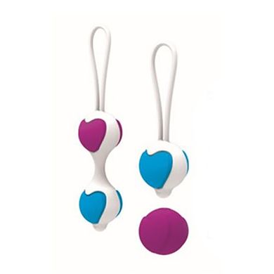  Pretty Love Kegel Ball aus Silikon mit einem 2-er Set und einem Single Ball in purple und
