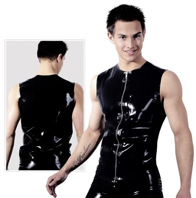 Latex Weste mit Zip