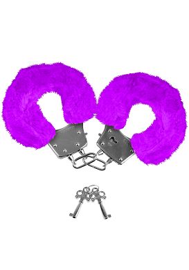 Neon Furry Cuffs purple