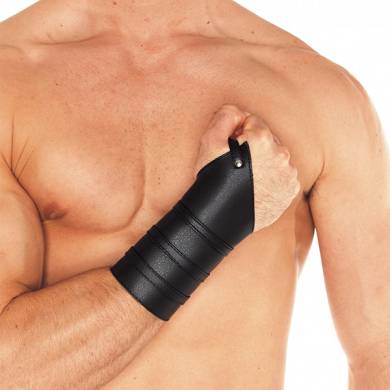 Leder Armmanschette mit Fingerband