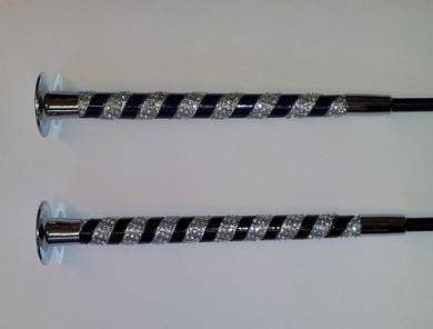 Edle Dressurgerte. Gerte 120cm blau o schwarz Glitzergriff