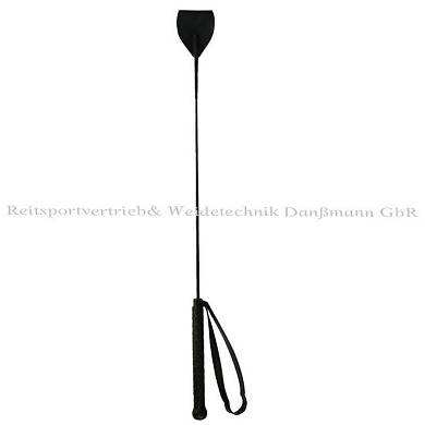 eine Reitgerte mit extra breiter Klatsche,schwarz,neu
