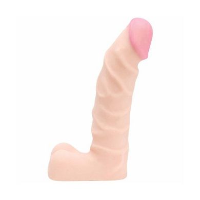 hautähnlicher Dildo "Ballsy9" it ausgeprägten Adern und zartrosa. weic