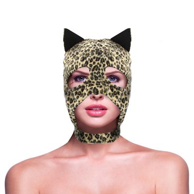 Leoparden Maske Bondage Haube BDSM