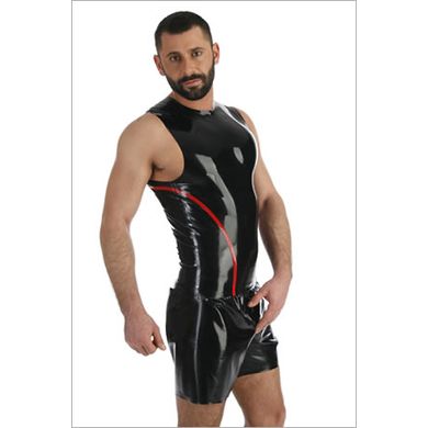 Latex rmelloses Shirt mit Paspel