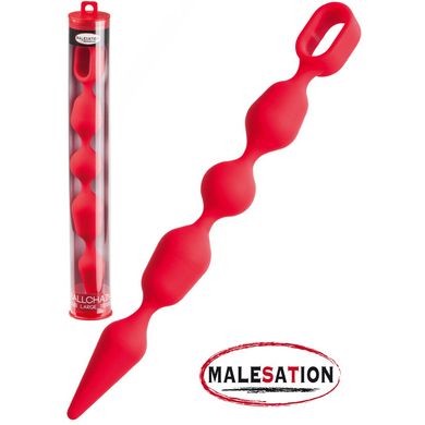 29 cm Malesation Silicone Ballchain large red