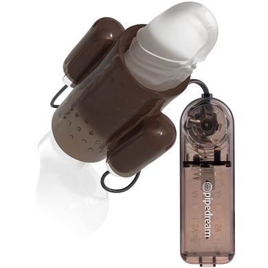 Pipedream Classix Dual Vibrating Penis Sleeve grey