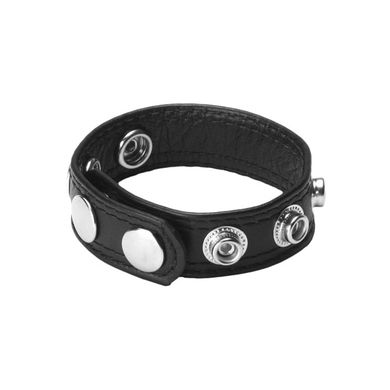 STRICT - Leder Cockring mit Druckknöpfen