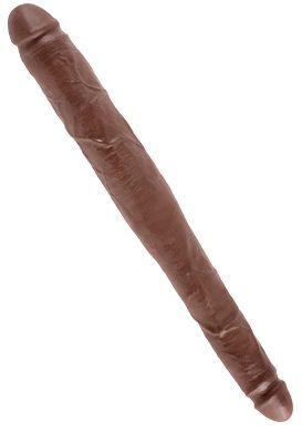 40,5 x 3,3 - 4,3 cm Dildo King Cock Tapered Double brown