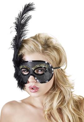 Schwarze Feder-Maske