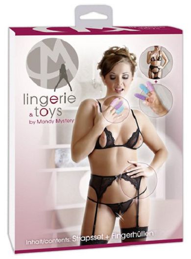 Strapsset & Toy Excess - plus 3 Fingerhllen