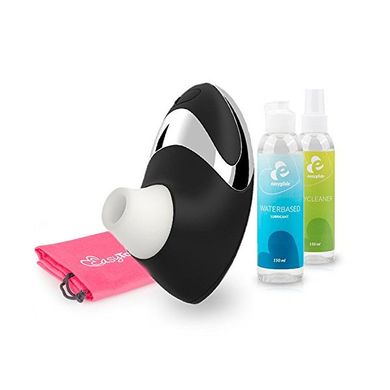 Womanizer Set: Womanizer Pro W500 Schwarz Gold + Gleitgel + TOYCLEANER