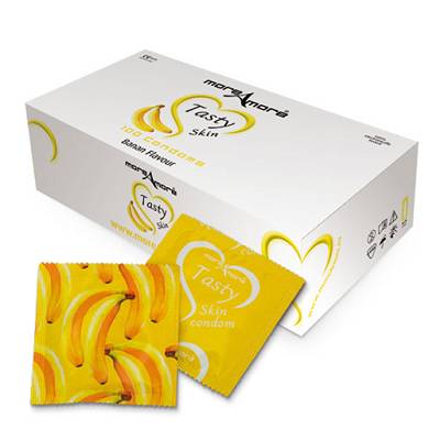 MoreAmore Tasty Skin Banane Kondome 100 Stck