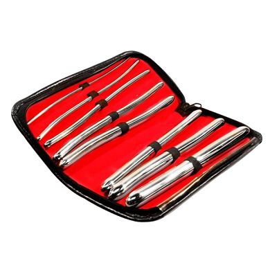 8er Set Hegar Harnröhren Dilatatoren 3 mm - 18 mm aus Edelstahl im Etui