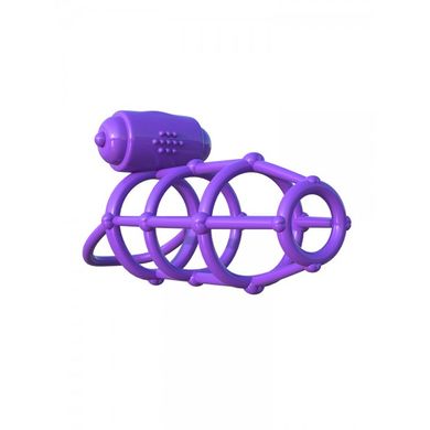 C-Ringz Climax Cage: Vibro-Penishlle mit Hodenring, lila
