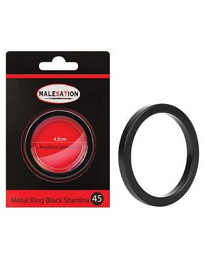 Malesation - Metal Ring Black Stamina 45
